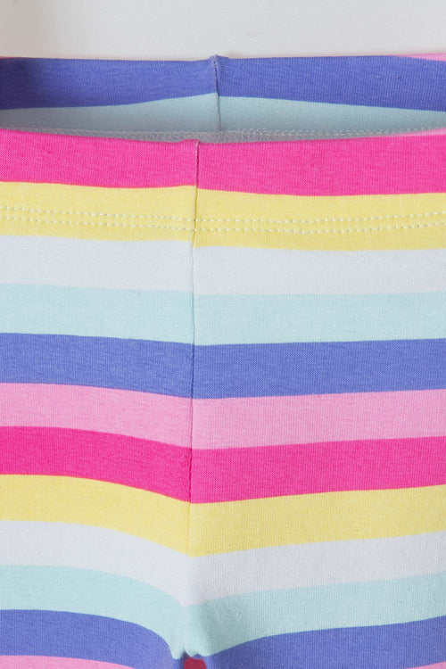 LITTLEMIC MULTICOLOR LEGGINGS WITH ELASTIC FOR GIRLS 2T TO 5T