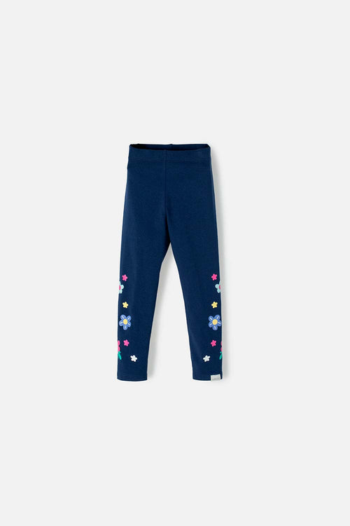 BLUE FLORAL LEGGINGS FOR GIRLS 2T TO 5T