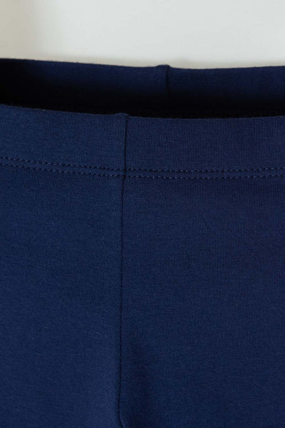 LEGGINGS AZUL CON FLORES PARA NIÑA 2T A 5T