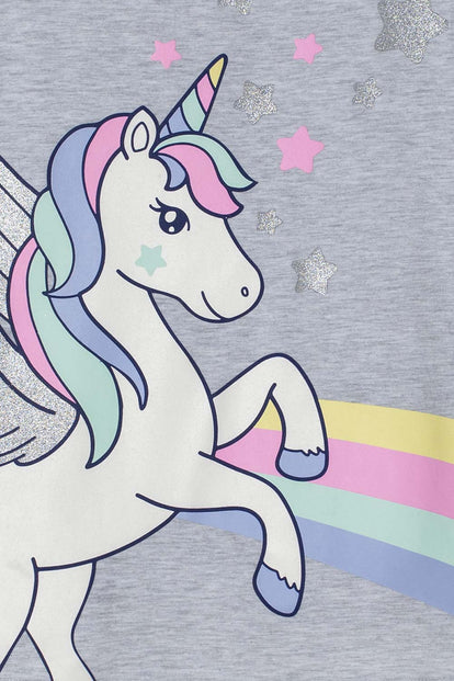 CAMISETA DE MIC MANGA CORTA GRIS PARA NIÑA