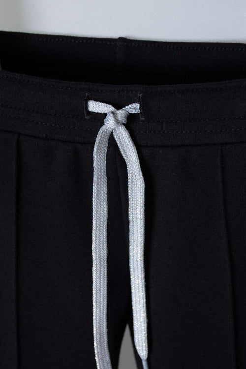 LITTLEMIC GIRLS' BLACK DRAWSTRING JOGGERS 2T-5T
