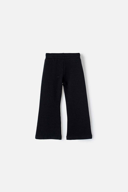 LITTLEMIC GIRLS' BLACK DRAWSTRING JOGGERS 2T-5T
