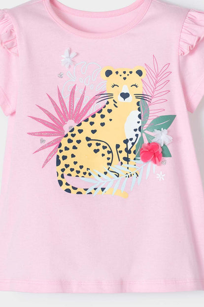 CONJUNTO DE LITTLEMIC ROSADO DE MANGAS CON BOLEROS PARA NIÑA 2T A 5T