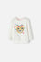 BUZO DE LITTLEMIC MARFIL DE DISEÑO CERRADO PARA NIÑA 2T A 5T