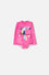 VESTIDO BAÑO DE LITTLEMIC ROSADO MANGA LARGA PARA NIÑA 2T A 5T