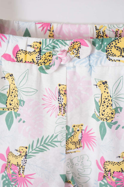 SHORT DE LITTLEMIC MULTICOLOR CON ELÁSTICO EN CINTURA PARA NIÑA 2T A 5T