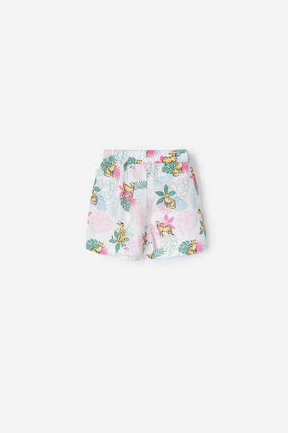 SHORT DE LITTLEMIC MULTICOLOR CON ELÁSTICO EN CINTURA PARA NIÑA 2T A 5T