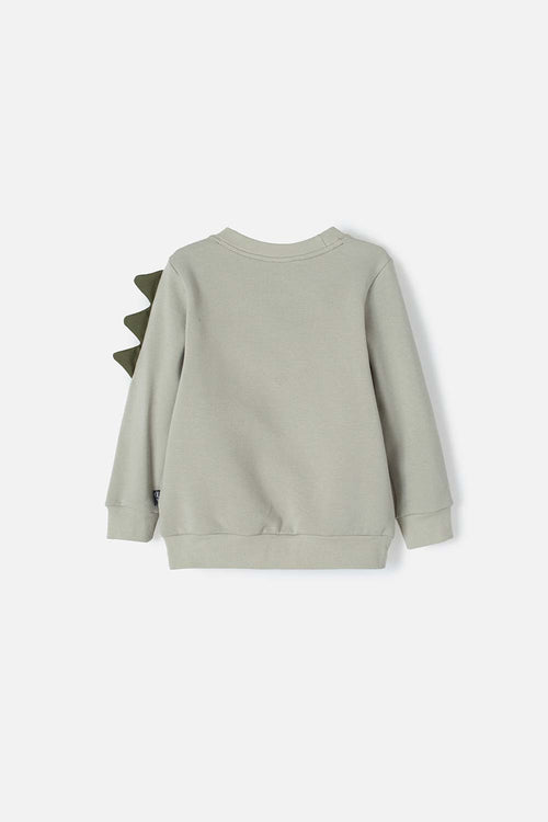 LITTLEMIC CLOSED GREEN SWEATSHIRT FOR BOYS 2T TO 5T