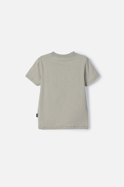 CAMISETA DE LITTLEMIC MANGA CORTA VERDE PARA NIÑO 2T A 5T