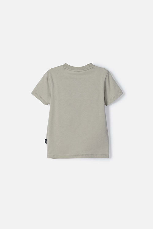 LITTLEMIC GREEN SHORT SLEEVE T-SHIRT FOR BOYS 2T TO 5T