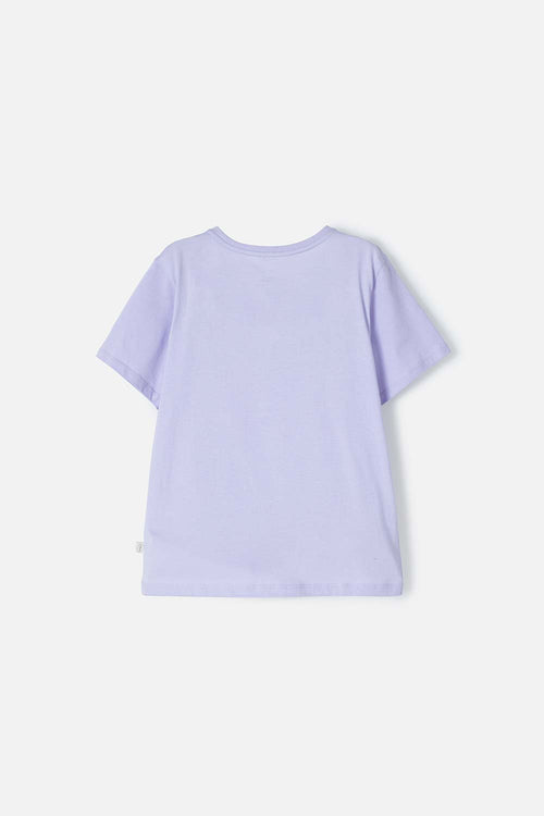 GIRL'S LILAC SHORT-SLEEVED MIK T-SHIRT