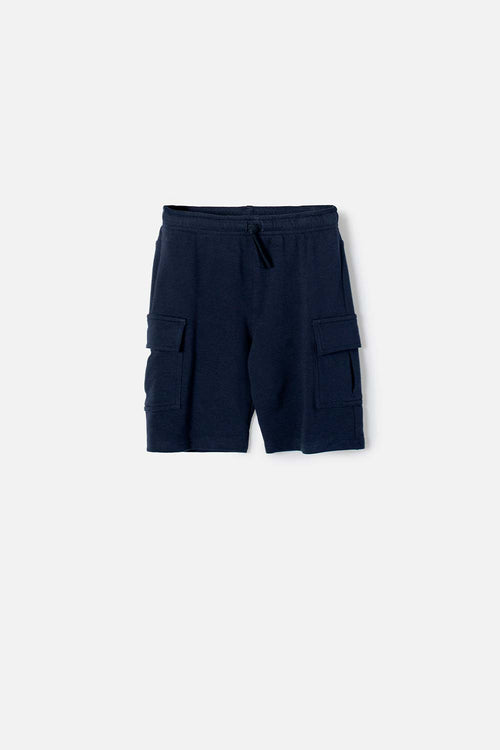 BOY'S BLUE DRAWSTRING MIC SHORTS