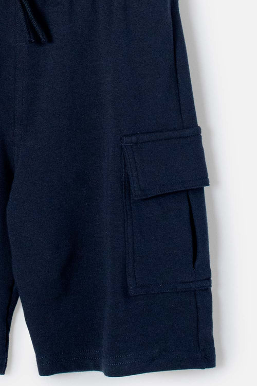 BOY'S BLUE DRAWSTRING MIC SHORTS