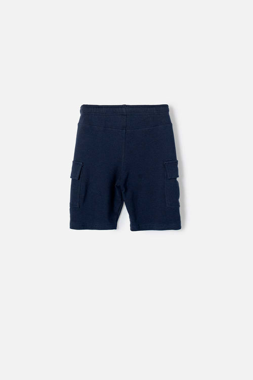 BOY'S BLUE DRAWSTRING MIC SHORTS