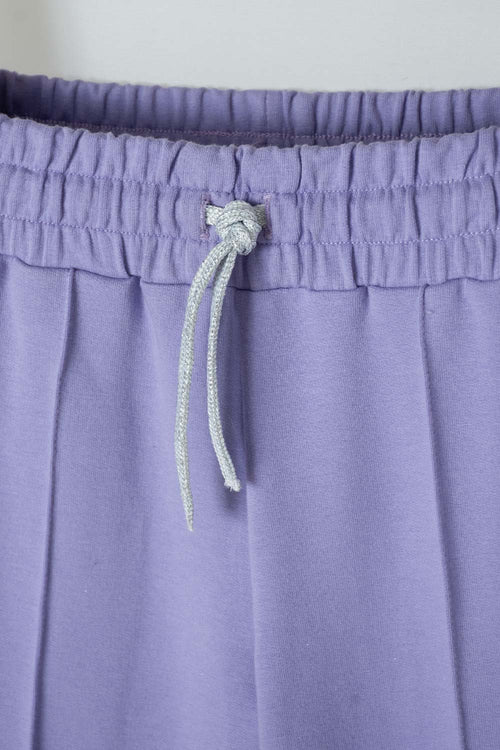 GIRL'S PURPLE WIDE-LEG FLEECE JOGGERS