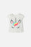 CAMISETA DE LITTLEMIC MANGA CORTA MARFIL PARA NIÑA 2T A 5T