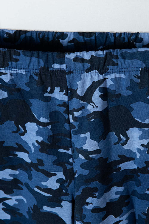 BOY'S BLUE AND IVORY LONG PANTS PAJAMA WITH MICKEY MOUSE PRINT