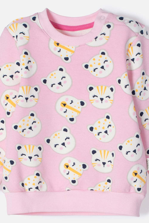 LITTLEMIC PINK LONG PANTS SET FOR BABY GIRL