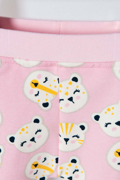 CONJUNTO DE LITTLEMIC ROSADO DE PANTALÓN LARGO PARA BEBE NIÑA