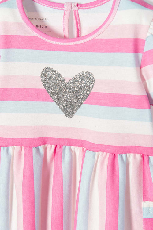 LITTLEMIC SHORT-SLEEVED DRESS FOR BABY GIRLS