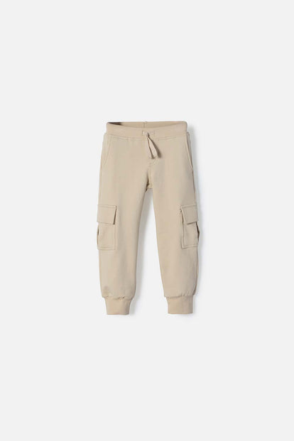 LITTLEMIC KHAKI DRAWSTRING JOGGER FOR BOYS 2T TO 5T