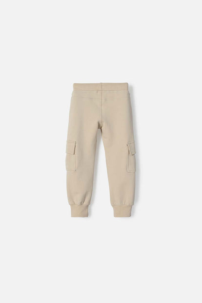 LITTLEMIC KHAKI DRAWSTRING JOGGER FOR BOYS 2T TO 5T