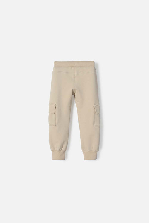 JOGGER DE LITTLEMIC CON CORDÓN CAQUI PARA NIÑO 2T A 5T