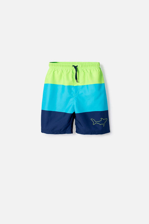 BOY'S MULTICOLOR MIC SWIM TRUNKS
