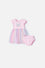 VESTIDO DE LITTLEMIC MANGA CORTA ROSADO PARA BEBÉ NIÑA
