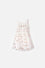 VESTIDO DE LITTLEMIC MANGA SISA CRUDO PARA NIÑA 2T A 5T