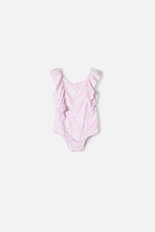LITTLEMIC PINK GIRL'S SWIMSUIT 2T TO 5T