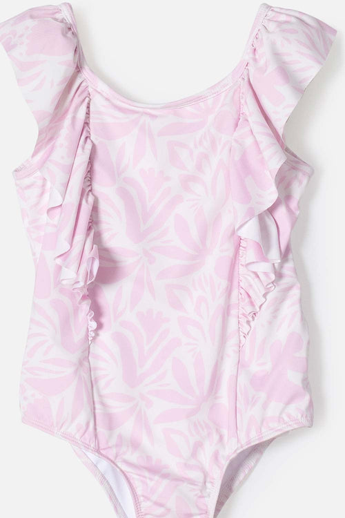 LITTLEMIC PINK GIRL'S SWIMSUIT 2T TO 5T