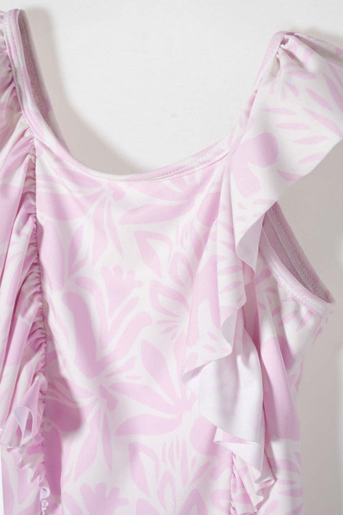 LITTLEMIC PINK GIRL'S SWIMSUIT 2T TO 5T