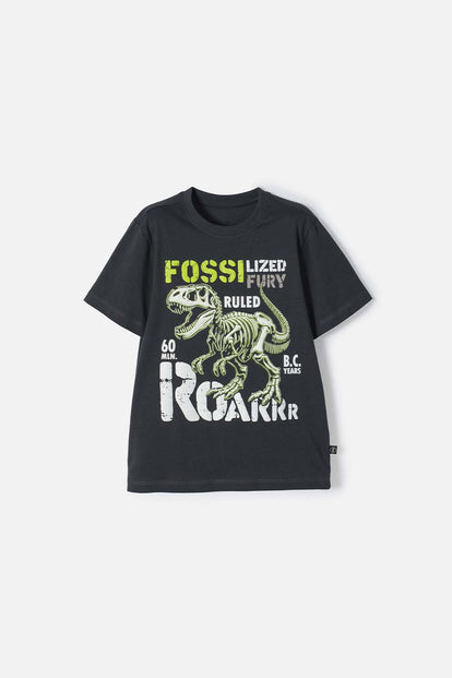 CAMISETA MIC MANGA CORTA GRIS GRAFITO PARA NIÑO