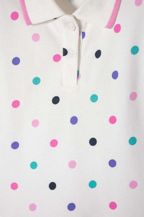 LITTLEMIC IVORY SHORT DRESS FOR GIRLS 2T TO 5T