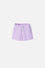 SHORT DE MIC CON CORDÓN MORADO PARA NIÑA