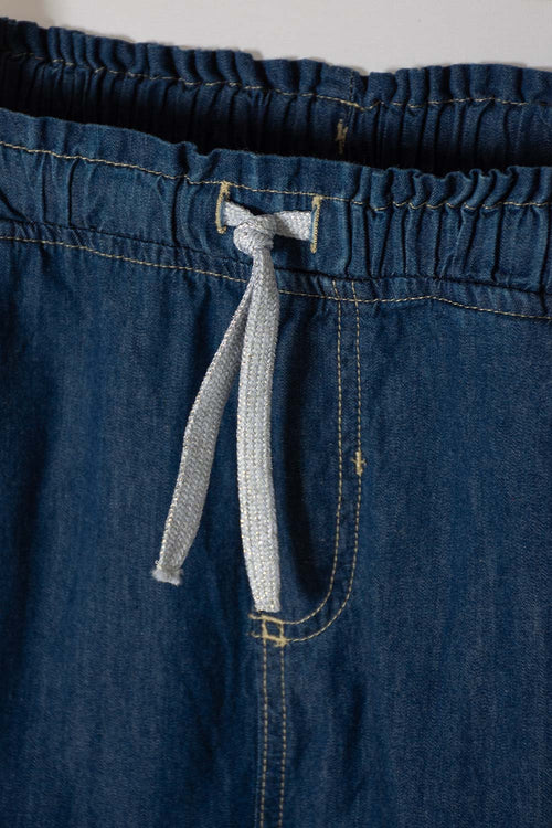 GIRL'S BLUE DRAWSTRING MIC JOGGERS