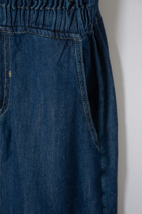 GIRL'S BLUE DRAWSTRING MIC JOGGERS
