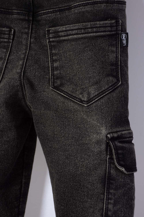 LITTLEMIC JOGGER WITH POCKETS BLACK FOR BOYS 2T TO 5T