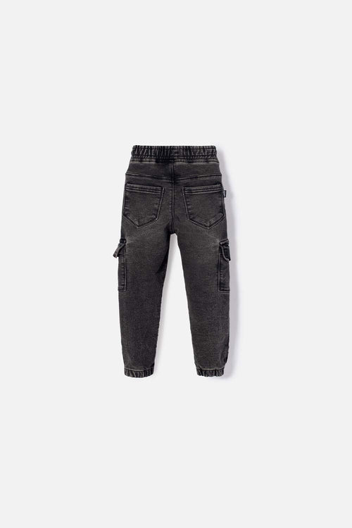 LITTLEMIC JOGGER WITH POCKETS BLACK FOR BOYS 2T TO 5T