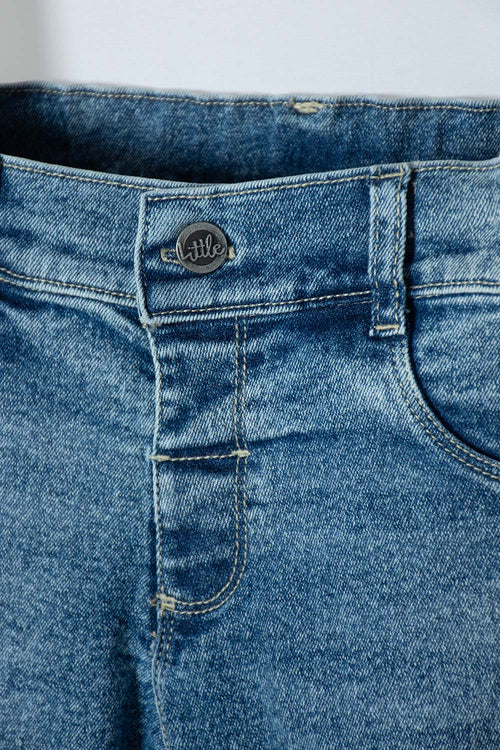 LITTLEMIC DARK BLUE JEANS FOR BOYS 2T TO 5T