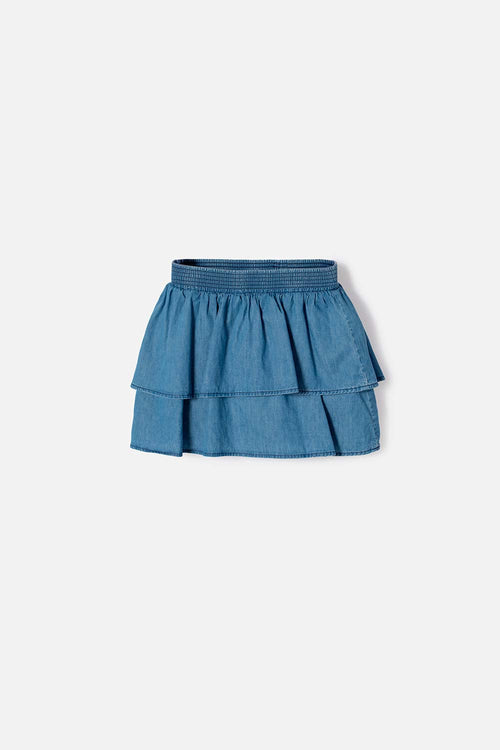 GIRL'S BLUE RUFFLE SKIRT