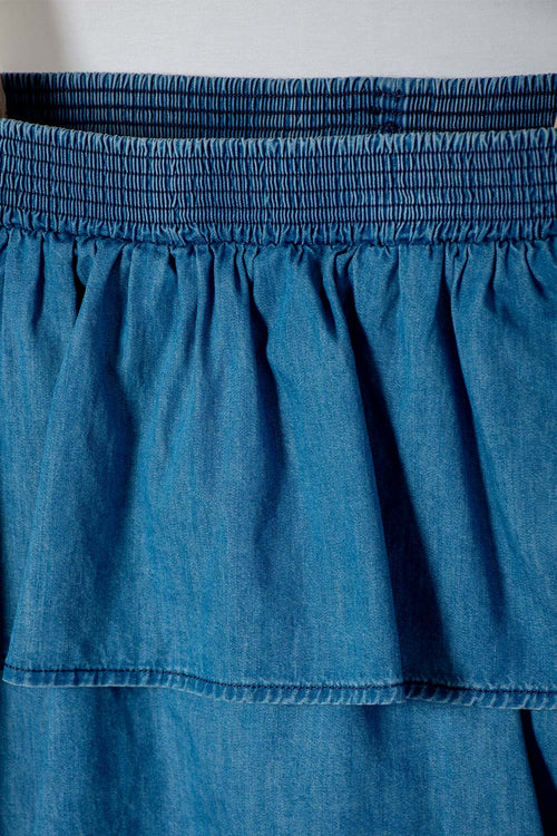 GIRL'S BLUE RUFFLE SKIRT