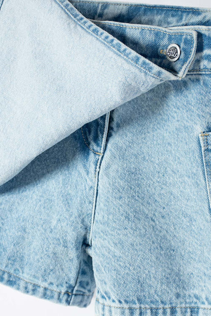 FALDA DE LITTLEMIC DENIM AZUL PARA NIÑA 2T A 5T