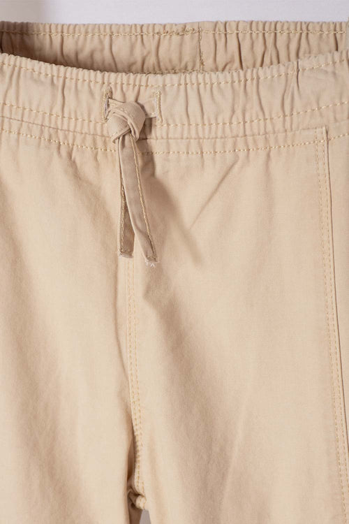 LITTLEMIC Girls' Khaki Drawstring Jogger 2T-5T