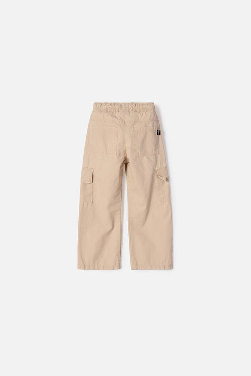 LITTLEMIC Girls' Khaki Drawstring Jogger 2T-5T