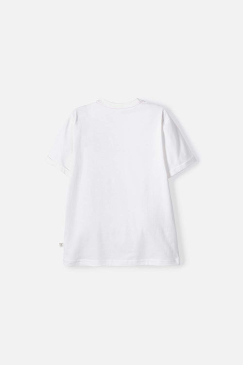 GIRLS' IVORY SHORT SLEEVE MICROFIBER T-SHIRT