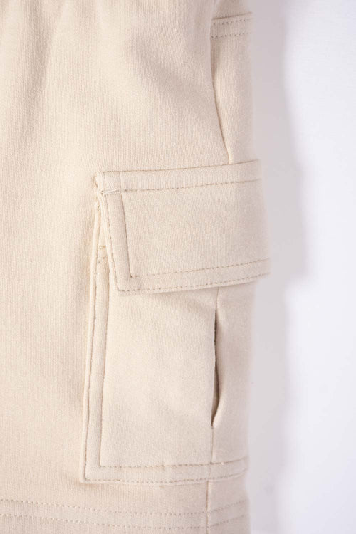 LITTLEMIC KHAKI DRAWSTRING SHORTS FOR BOYS 2T TO 5T