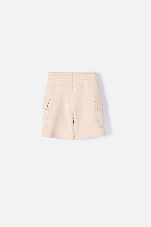 LITTLEMIC KHAKI DRAWSTRING SHORTS FOR BOYS 2T TO 5T