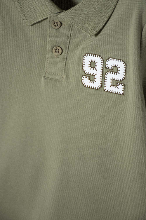 LITTLEMIC BOYS' GREEN POLO SHIRT 2T TO 5T